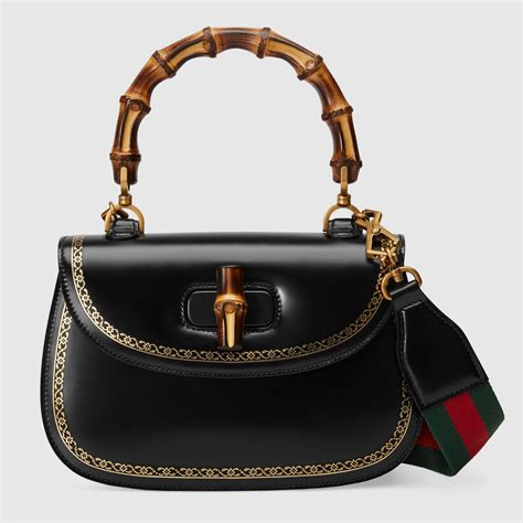 gucci top handle bamboo bag